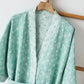 Elegant V-neck Cotton Gauze Summer Bathrobe