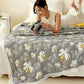 Bamboo Fiber Elegant Floral Summer Quilt