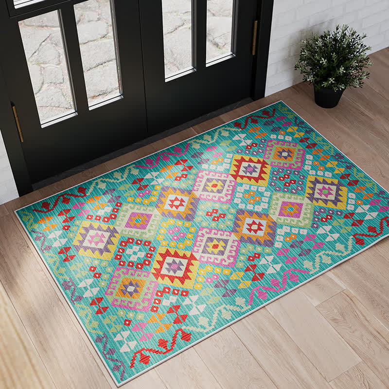 Geometric Kilim Area Bedroom Runner Rug