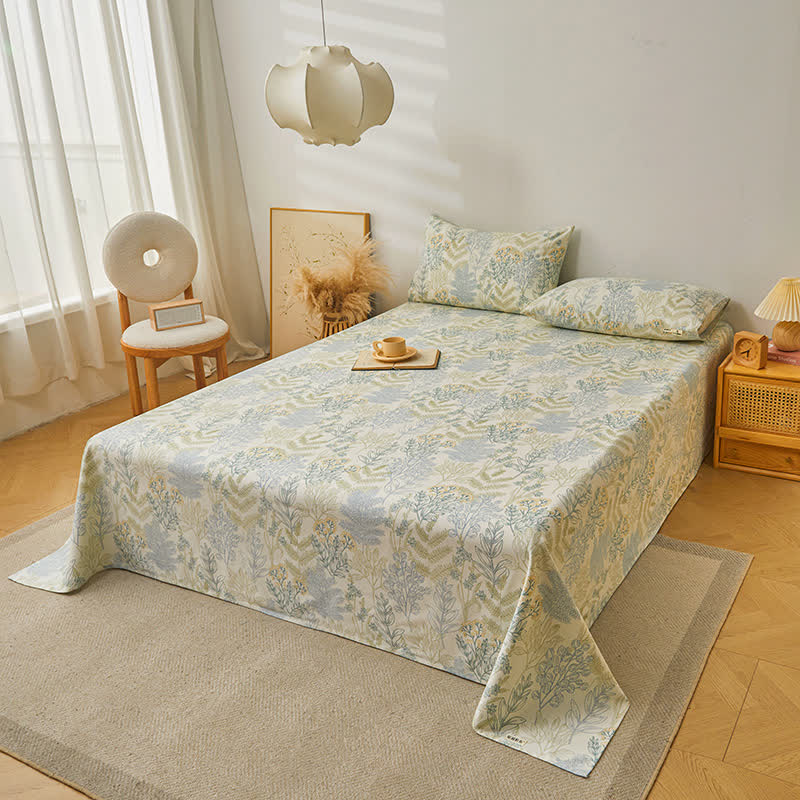 Elegant Floral Pure Cotton Soft Coverlet