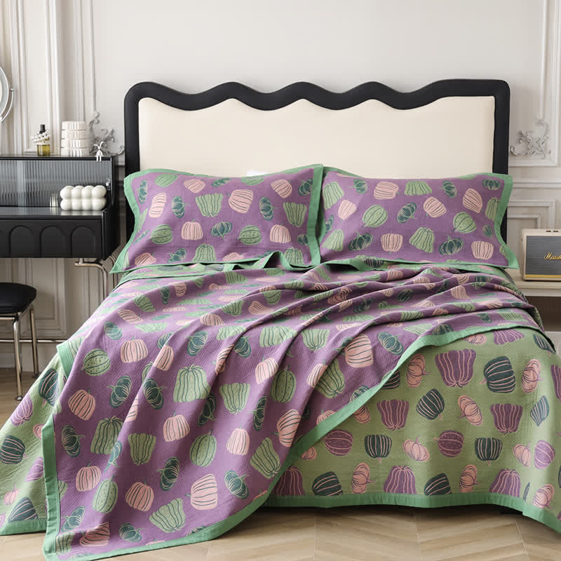 Retro Pumpkin Cotton Gauze Breathable Quilt