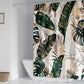 Retro Palm Leaves Waterproof Shower Curtain