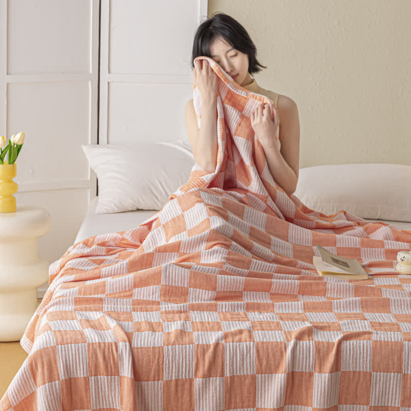 Modern Checkerboard Pure Cotton Breathable Quilt