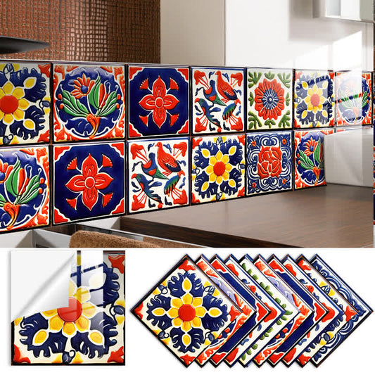 Bright Color Moroccan Peel and Stick Wall Sticker (10PCS)