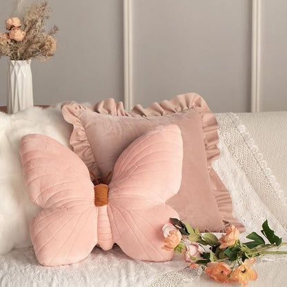 Girly Butterfly Shape Soft Decorative Pillow