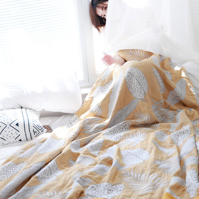 Pattern Gauze Reversible Quilt Breathable Throw - image 7