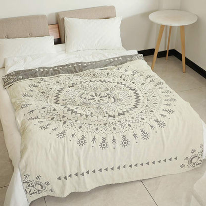 Ownkoti Chic Mandala Reversible Flower Cotton Quilt