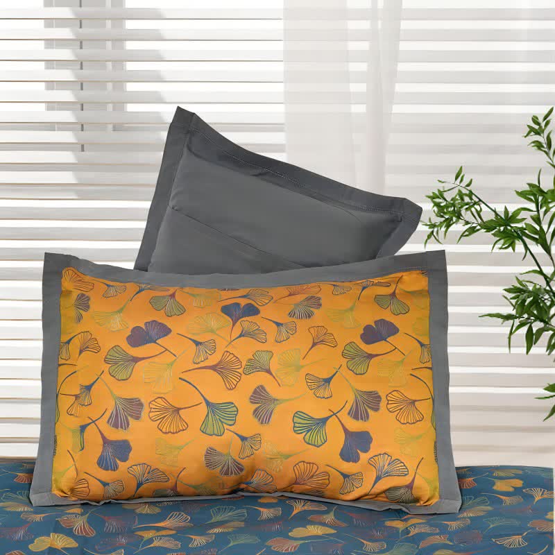 Ginkgo Leaf Soft Cotton Pillowcase (2PCS)