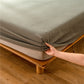 Solid Color Cotton Gauze Fitted Sheet