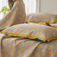 Three Layers Gauze Leaf Print Lightweight Quilt