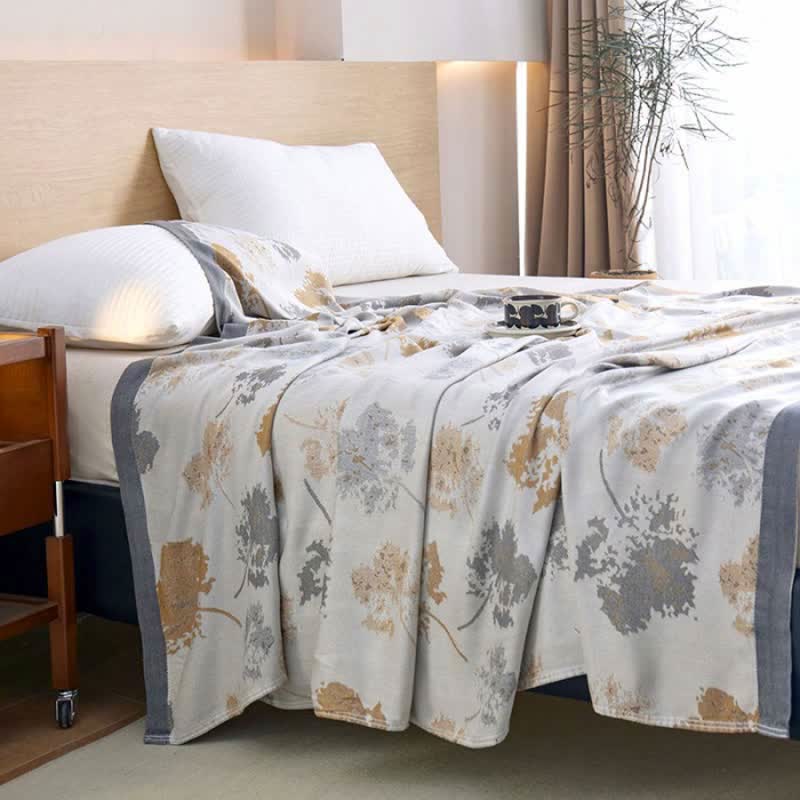 Maple Leaf Bamboo Fiber Reversible Quilt