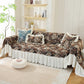 Art Print Daisy Ruffled Sofa Cover