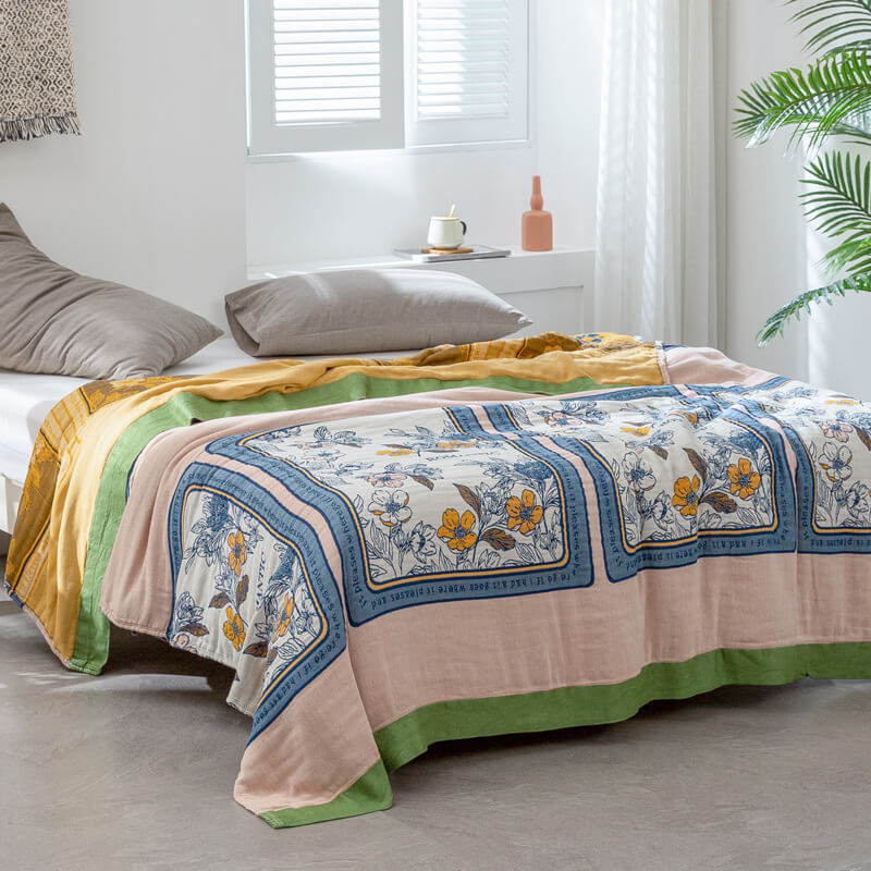 Ownkoti Summer Reversible Cotton Quilt Lightweight Blanket - image 8