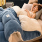 Solid Color Thick Warm Blanket with Quilt Core - image 6