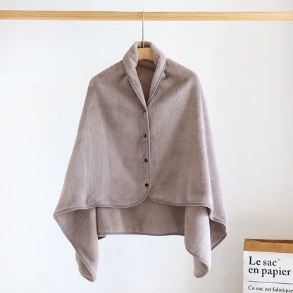 Solid Color Soft Flannel Shawl Blanket - Gray Brown - 31" x 51" - image 4