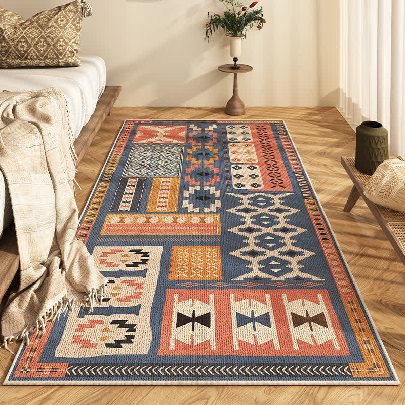 Bohemian Geometric Anti-slip Area Runner Rug