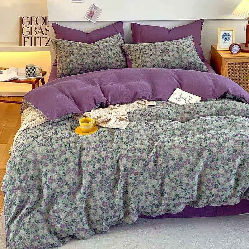 Floral Double Layers Gauze Breathable Bedding