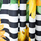 Pastoral Style Striped Sunflower Shower Curtain