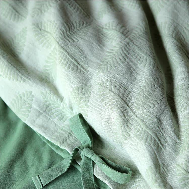 Jacquard Tie Cotton Gauze Bedding Set (4PCS)