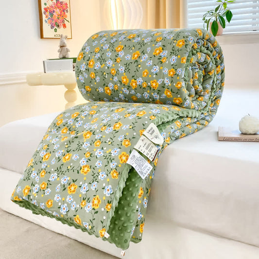 Jacquard Rustic Floral Soft Comfy Quilt