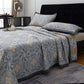 Patchwork Flower Flax Reversible Coverlet Blanket