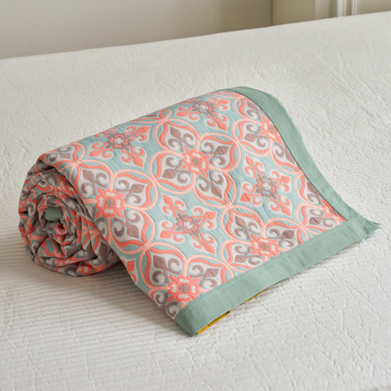 Jacquard Chic Cotton Gauze Reversible Quilt