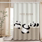 Chinese Cute Panda Waterproof Shower Curtain