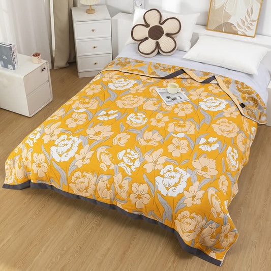 Pastoral Style Gardenia Summer Lightweight Quilt