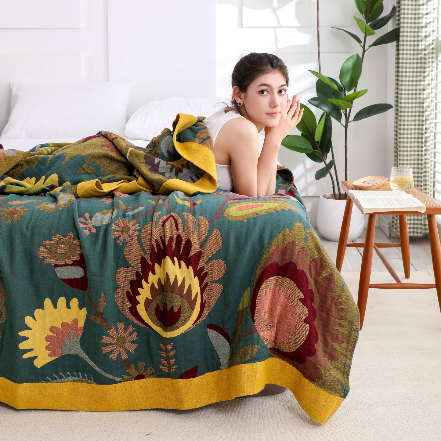 Cotton Ethnic Floral Breathable Quilt