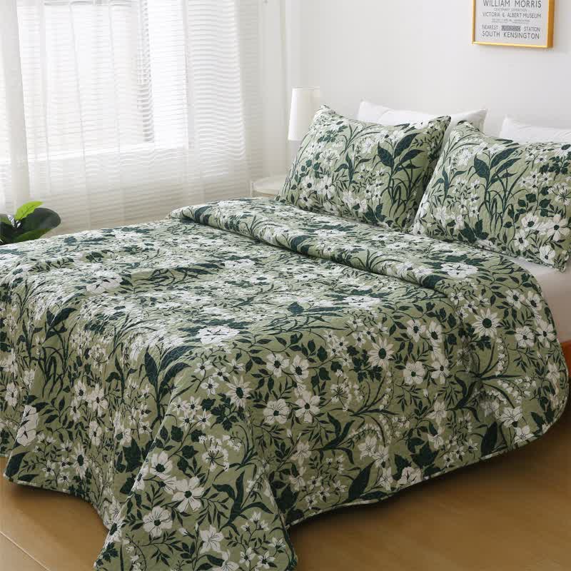 Blossoming Flower Pure Cotton Quilted Bedding