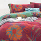 Floral Button Duvet Cover Bedsheet & Pillowcases (4PCS)