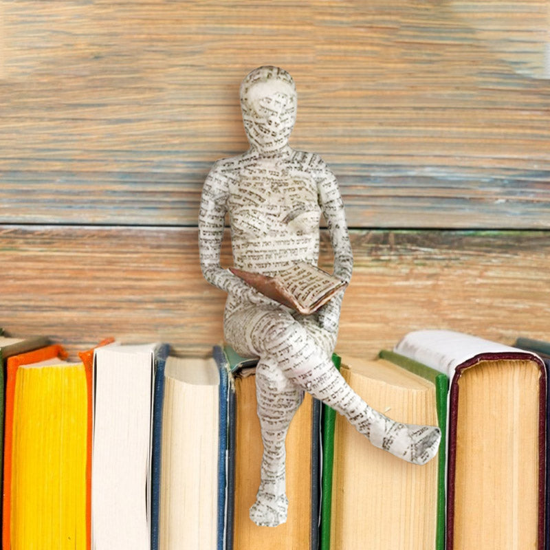 Reading Woman Thinker Statue Bookshelf Decoration - image 13