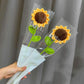 Knitted Handmade Cotton Crochet Sunflower - image 4