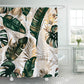 Retro Palm Leaves Waterproof Shower Curtain