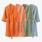 Yarn-dyed Double-layer Gauze Bathrobe Pajama