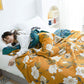 Boho Yellow Flower Reversible Cotton Quilt - image 0