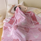 Lovely Heart Print Pure Cotton Gauze Quilt