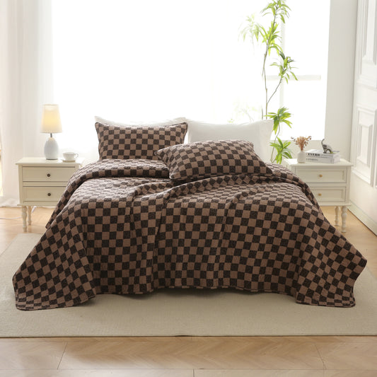 Checkerboard Pure Cotton Quilted Bedding