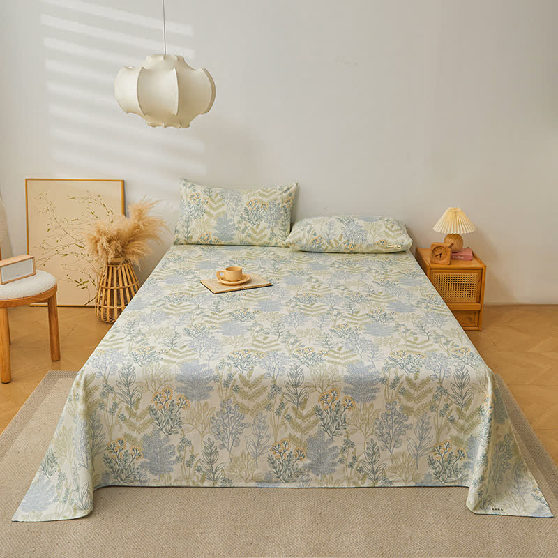 Elegant Floral Pure Cotton Soft Coverlet