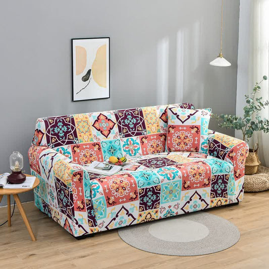 Elastic Stretchable Moroccan Style Couch Cover