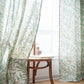 Green Leaves Light Filtering Decorative Curtain