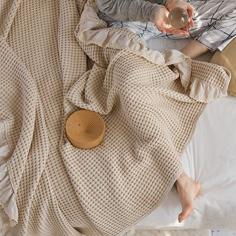Waffle Weave Sofa Blanket Comfortable Quilt - image 13