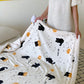 Cute Cat & Pumpkin Fleece Blanket