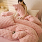 Solid Color Checkerboard Duvet Cover Blanket