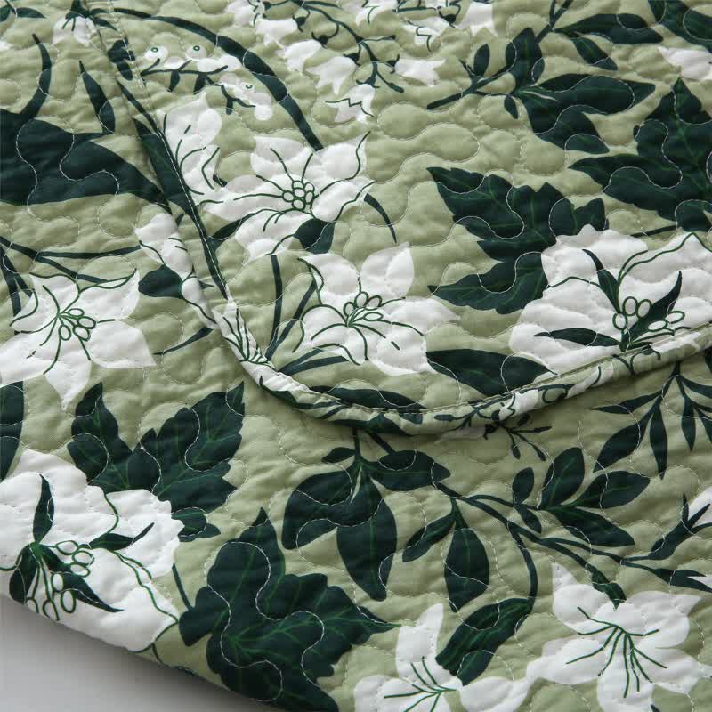 Blossoming Flower Pure Cotton Quilted Bedding