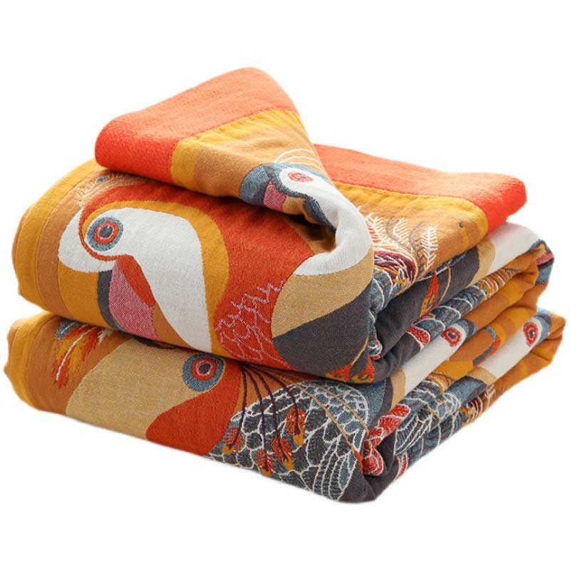 Toucan Bird Reversible Cotton Soft Quilt