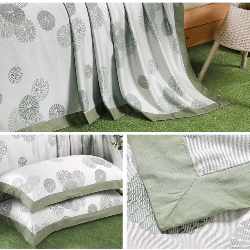 Rural Flower Coverlet Blanket & Pillowcases (3PCS)