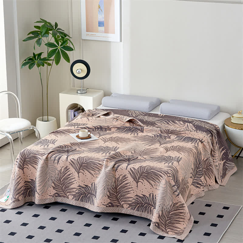 Lyocell Gauze Pastoral Leaves Soft Quilt