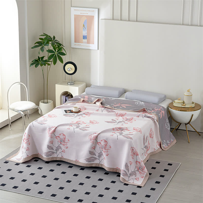 Floral Lyocell Gauze Summer Breathable Quilt