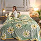 Floral Daisy Warm Decorative Velvet Blanket